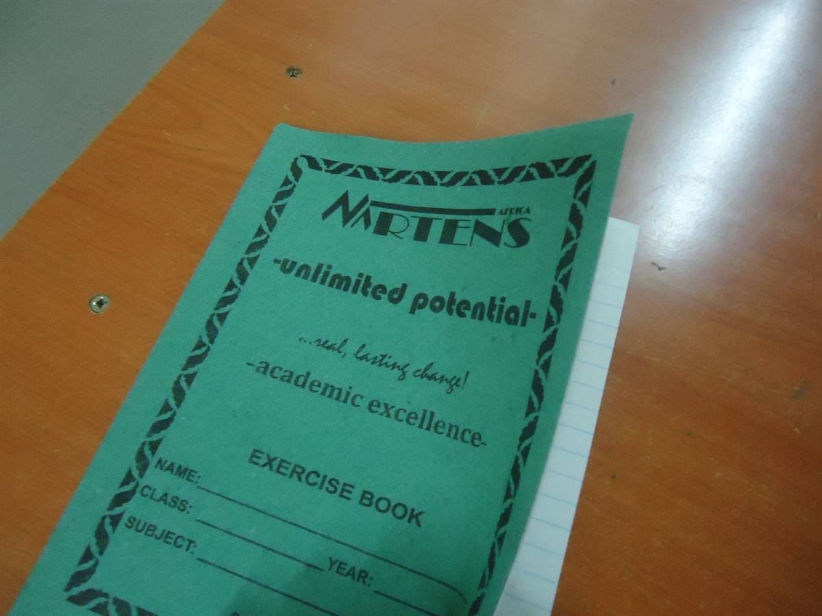 A Martens Africa exercise book